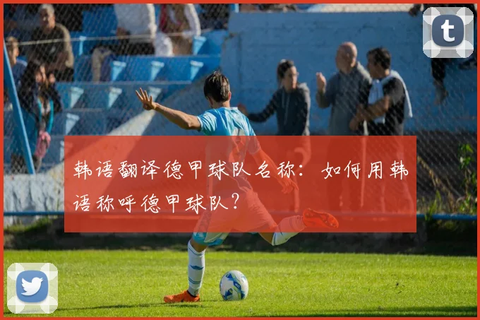 韩语翻译德甲球队名称：如何用韩语称呼德甲球队？